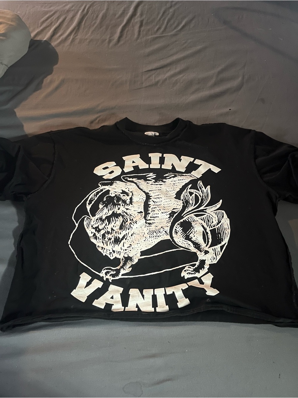 Saint Vanity Black Graphic Tee - White Print